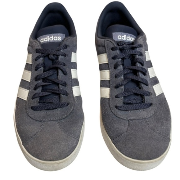 Adidas Sambas VL Court 3.0 Gray and White Suede Sneakers Size 8 - Picture 12 of 16